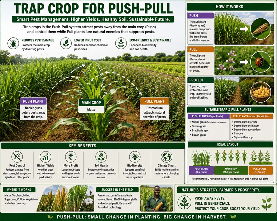 Napier as a trap crop border