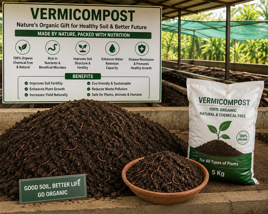 Sifted vermicompost